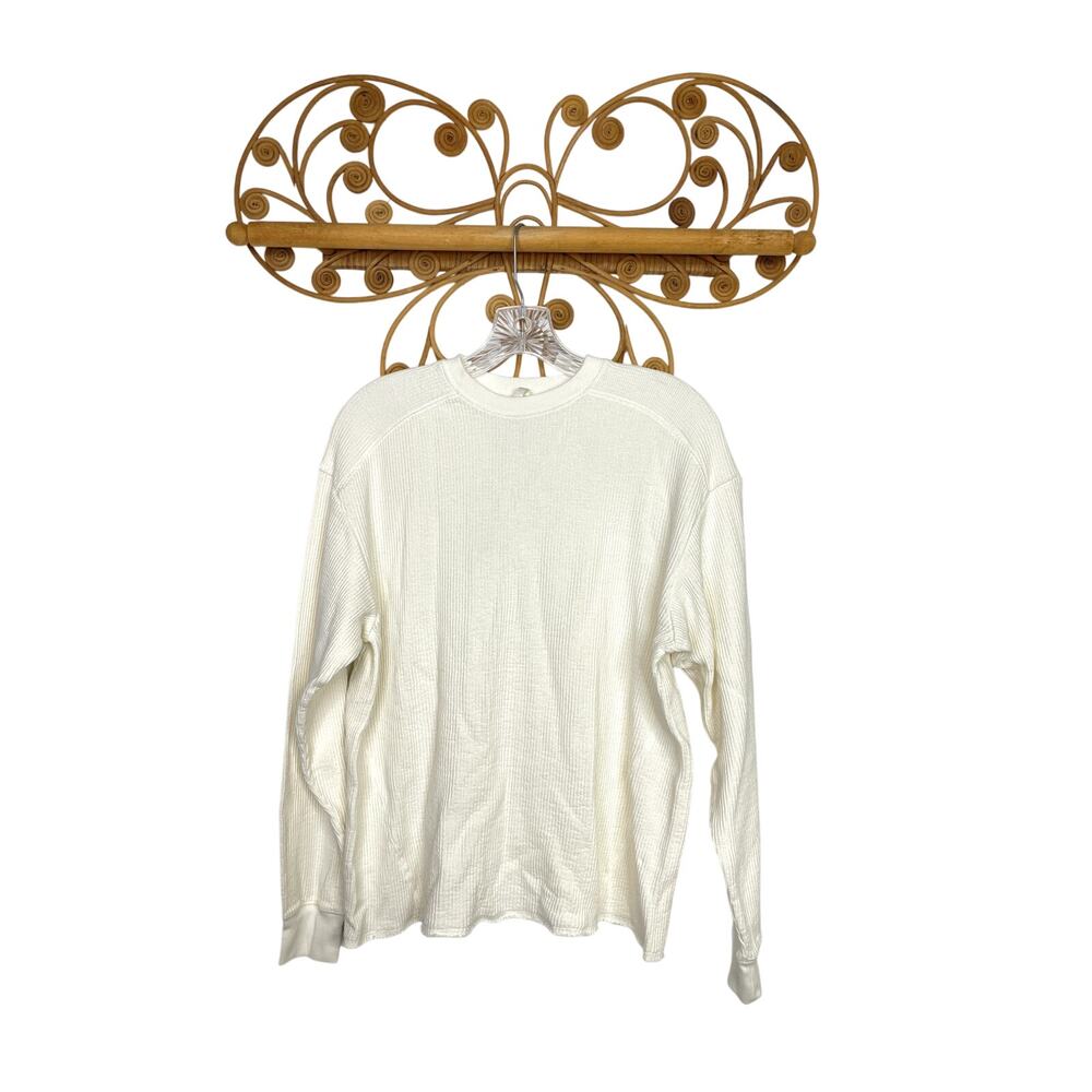 SKIMS Heavy Waffle Oversized Crewneck Ivory white XS